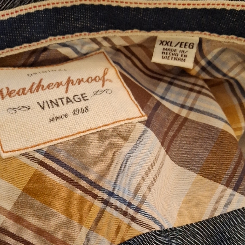 Weatherproof Denim Colored Button-Down Shirt - image 3